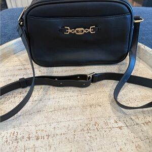 Sam Edelman Black Crossbody Bag with Gold Hardware Loraine Camera Bag